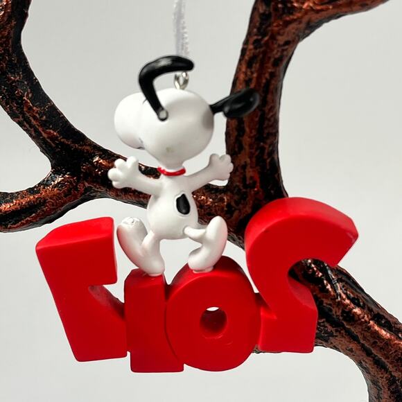Peanuts Snoopy 2017 Christmas Ornament Red Date White Dog Holiday Decor 3" - Picture 2 of 5